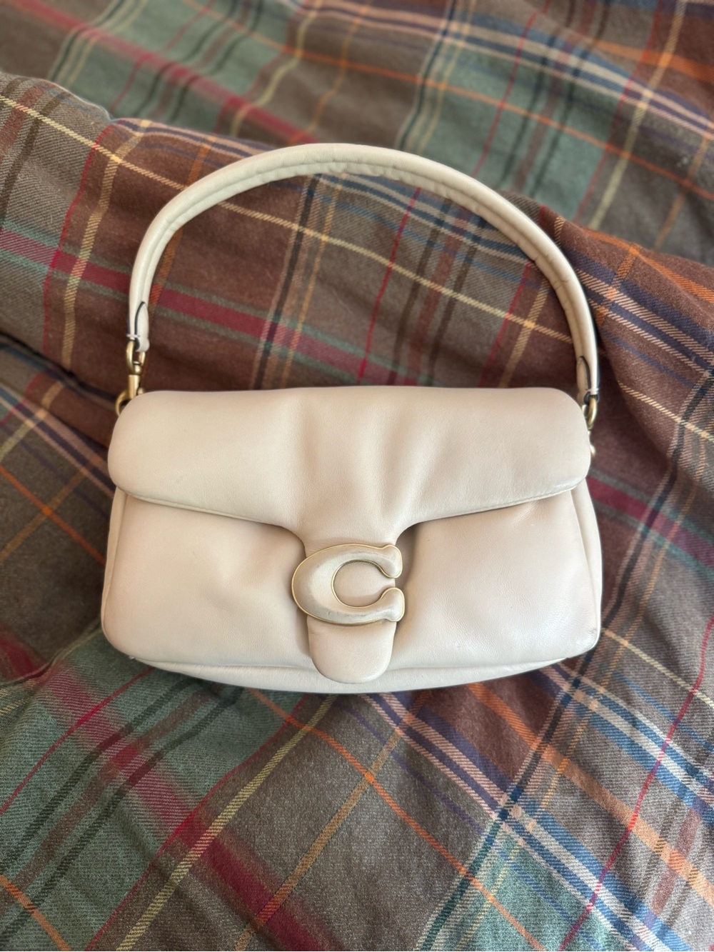 Coach Cream Pillow Tabby 26